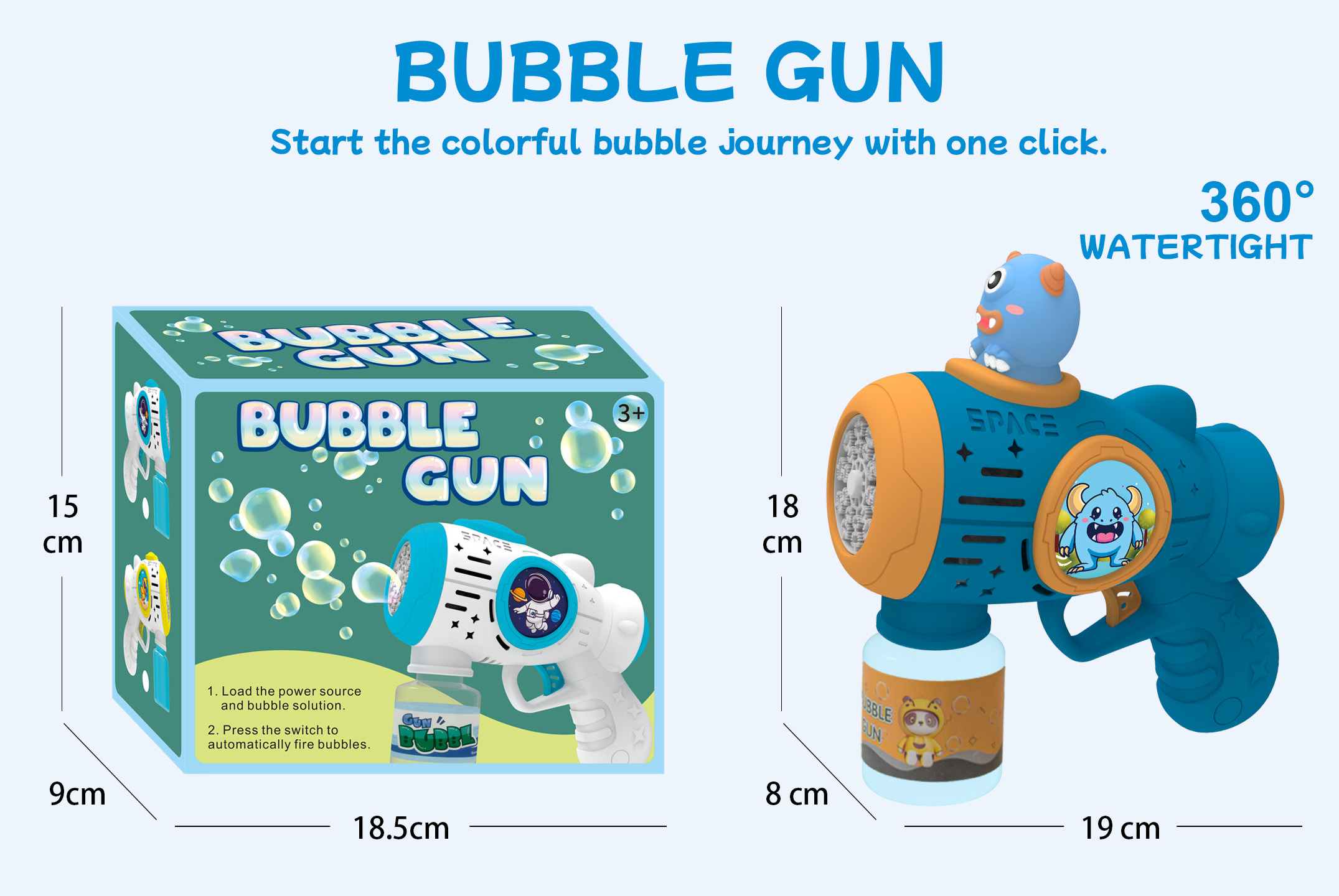 Multihole Automatic Monster Bubble Gun (With Lights)