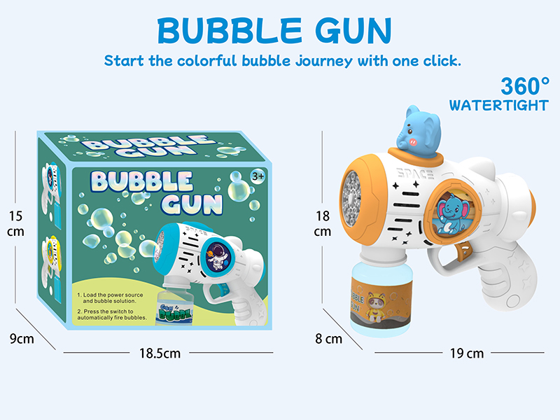 Multihole Automatic Elephant Bubble Gun (With Lights)