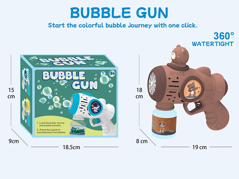 Multihole Automatic Bear Bubble Gun (With Lights)