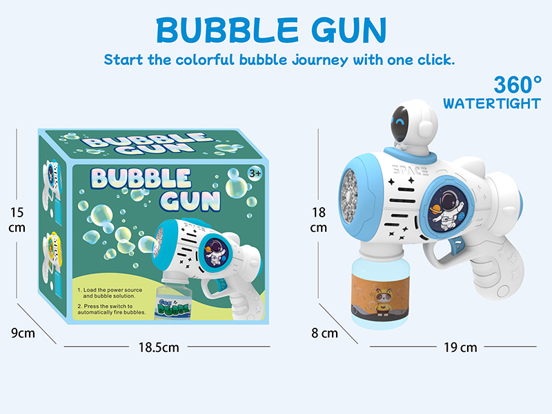 Multihole Automatic Astronaut Bubble Gun (With Lights)
