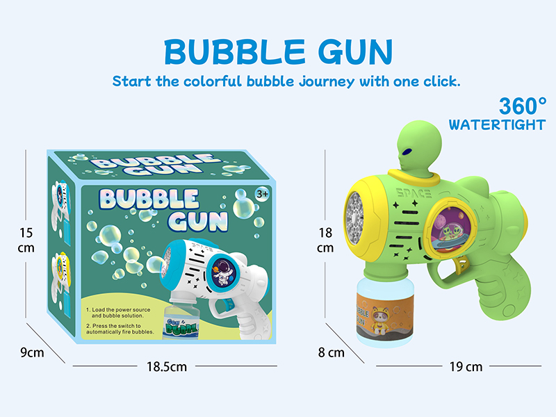 Multihole Automatic Alien Bubble Gun (With Lights)