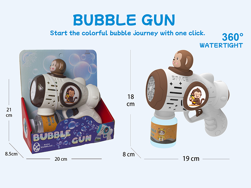 Multihole Automatic Monkey Bubble Gun (With Lights)