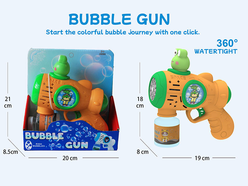 Multihole Automatic Frog Bubble Gun (With Lights)