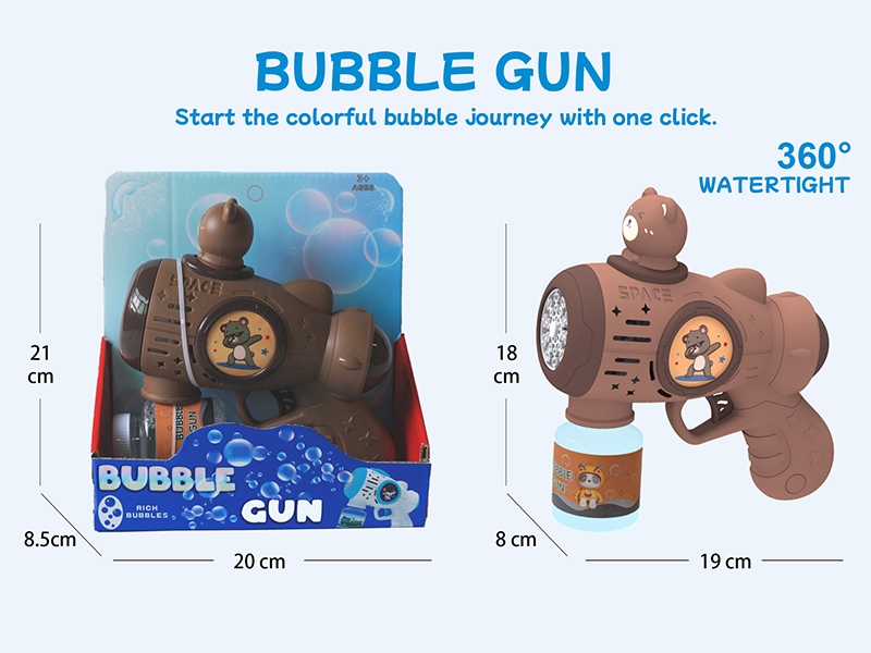 Multihole Automatic Bear Bubble Gun (With Lights)