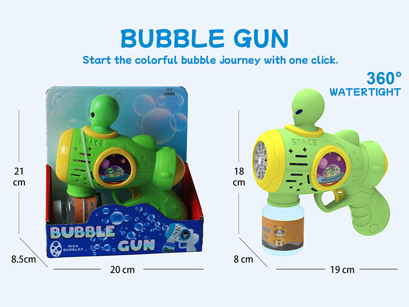 Multihole Automatic Alien Bubble Gun (With Lights)