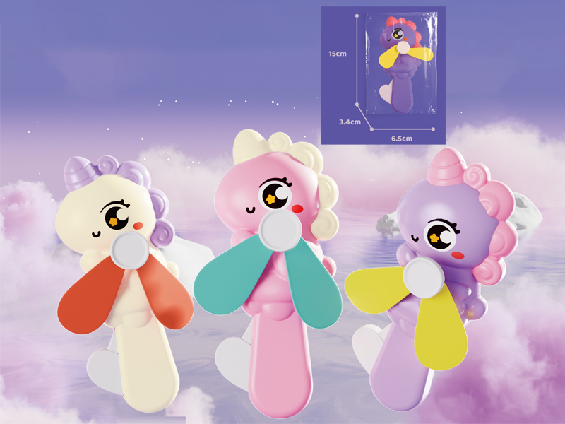 Hand Pressed Fan Unicorn