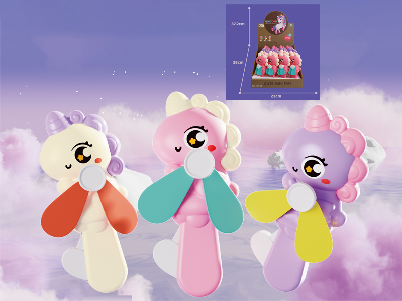 Hand Pressed Fan Unicorn 24PCS