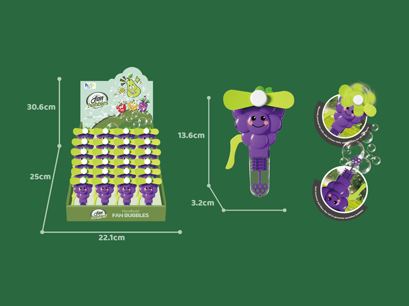 Hand Pressed Fan Bubble Grape 24PCS