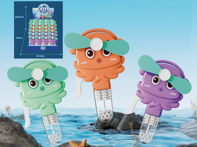 Hand Pressed Fan Bubble Octopus 24PCS