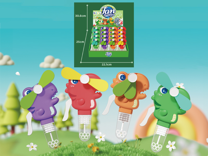 Hand Pressed Fan Bubble Dinosaur 24PCS