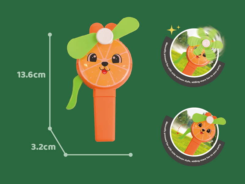 Hand Pressed Fan Orange