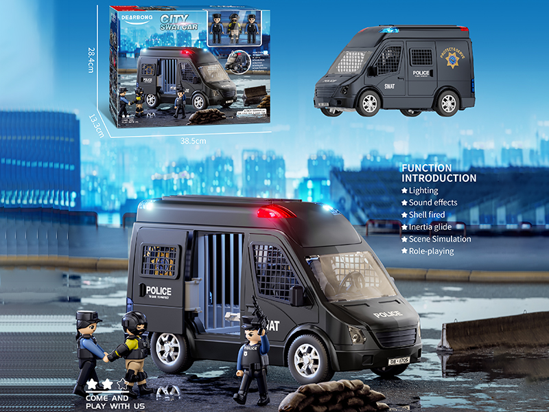 Friction City SWAT Car Scene Set
