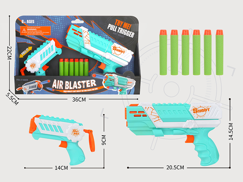 Manual Single Shot EVA Soft Bullet Gun(Double Guns)