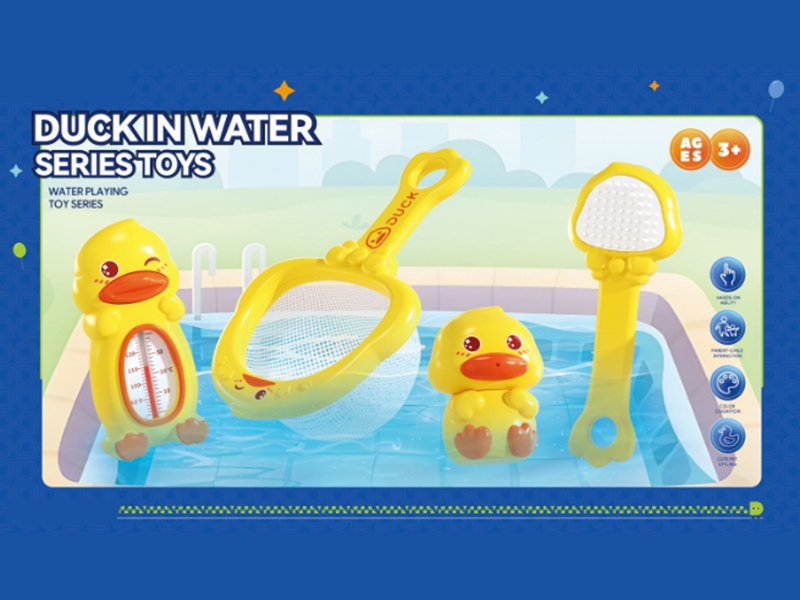 Dorchy Duck Thermometer + Vinyl Duck + Brush + scoop net 4pcs