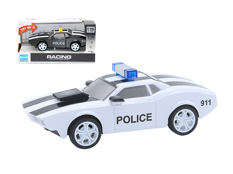 1:28 Friction Spray-Painted Police Car With Light And Music