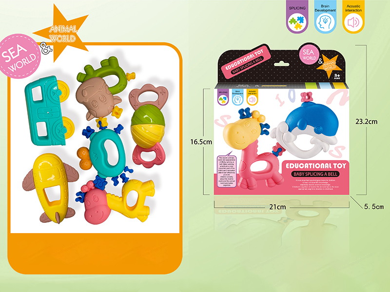 Splicing Baby Rattles(6PCS)