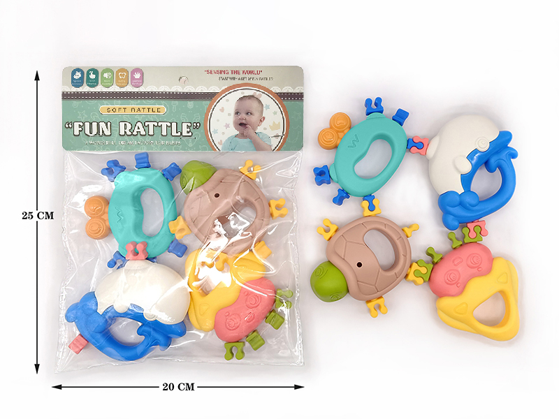 Sea World Splicing Baby Rattles(4PCS)