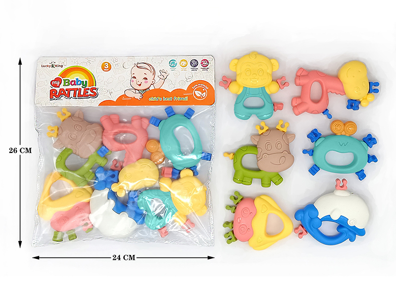 Sea World & Animal World Splicing Baby Rattles(6PCS)