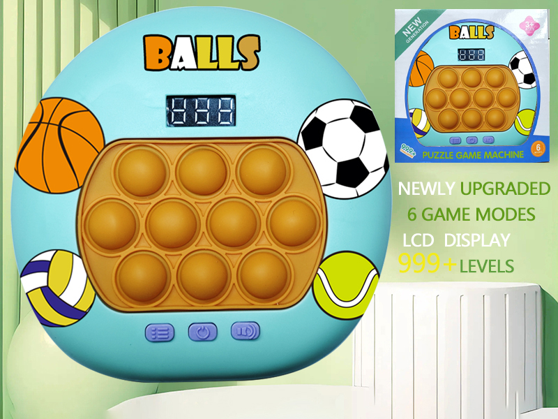 Balls Theme LCD Display Quick Push Game Machine 999 Levels/6 Game Modes/4 Color Lights