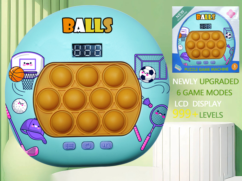 Balls Theme LCD Display Quick Push Game Machine 999 Levels/6 Game Modes/4 Color Lights