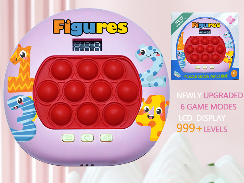 Figures Theme LCD Display Quick Push Game Machine 999 Levels/6 Game Modes/4 Color Lights