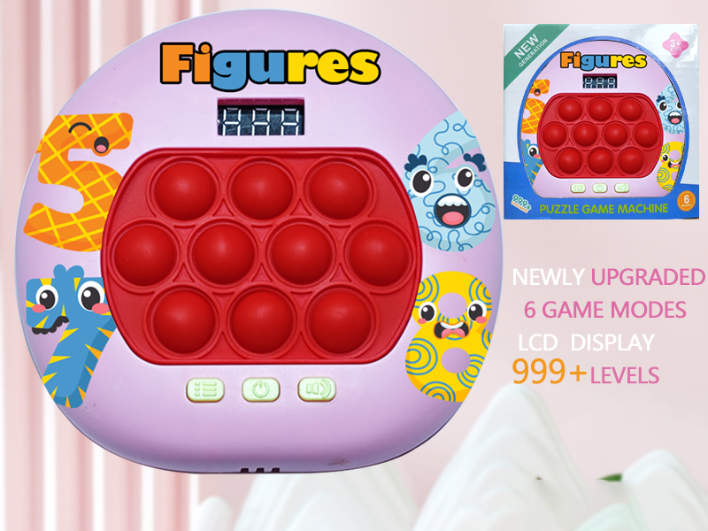 Figures Theme LCD Display Quick Push Game Machine 999 Levels/6 Game Modes/4 Color Lights