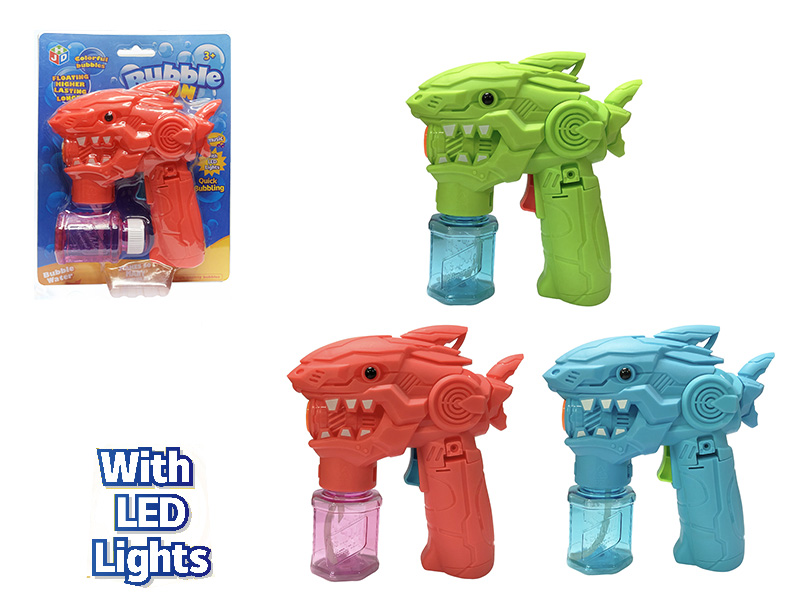 B/O Mechanical Shark Bubble Gun With Lights