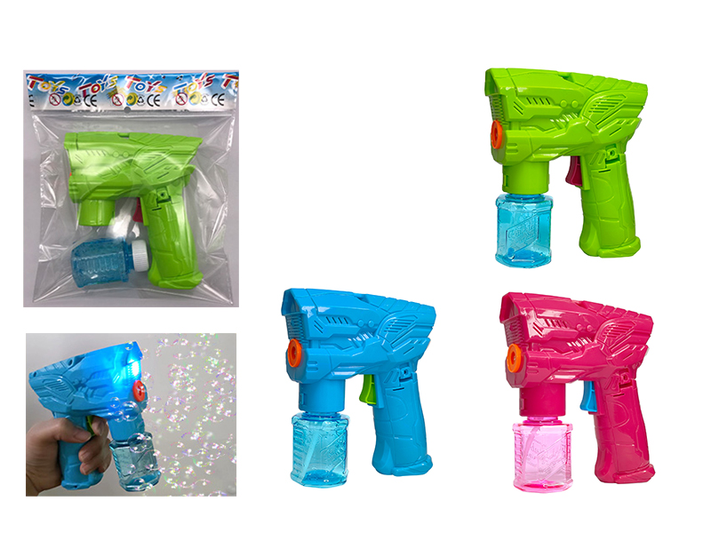 Electric Solid Color Space Bubble Gun With Lights