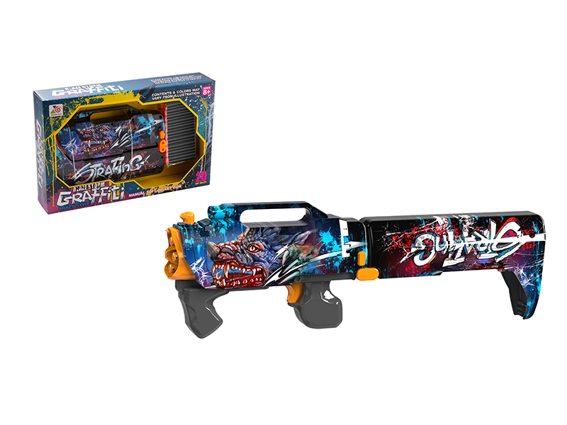 Manual Soft Bullet Gun(10 Round Head Bullets & 10 Suction Cup Bullets)