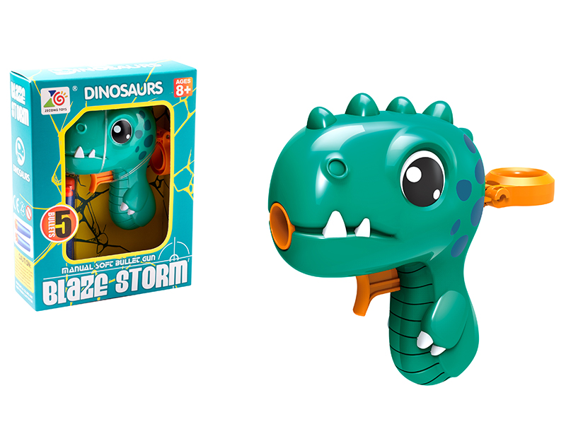 Cartoon Dinosaur Manual Soft Bullet Gun(5 Soft Bullets)