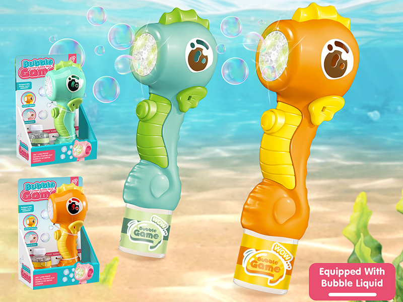 Sea Horse Cartoon Bubble Stick