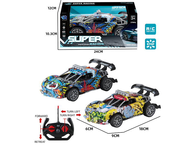 4-Channel Remote Control Graffiti Ferrari Sports Car