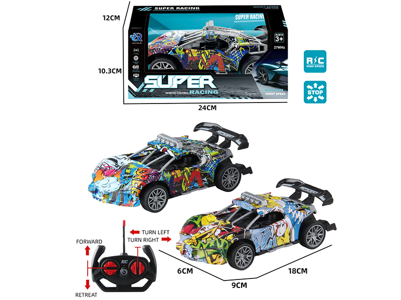 4-Channel Remote Control Graffiti Bugatti Sports Car