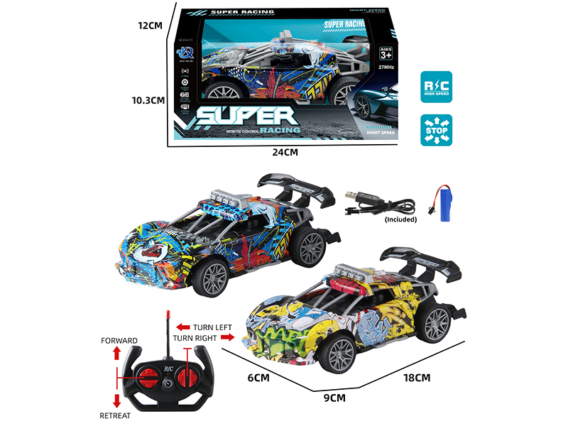 4-Channel Remote Control Graffiti Ferrari Sports Car