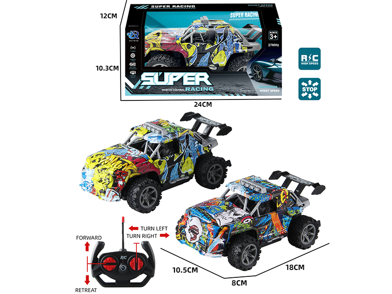4-Channel Remote Control Graffiti Land Cruiser Sports Car