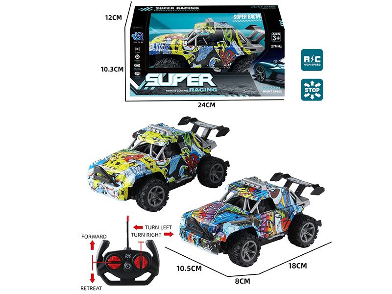 4-Channel Remote Control Graffiti Wrangler Sports Car