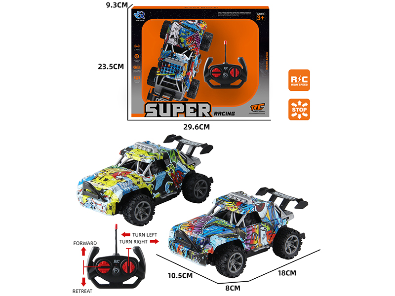 4-Channel Remote Control Graffiti Wrangler Sports Car