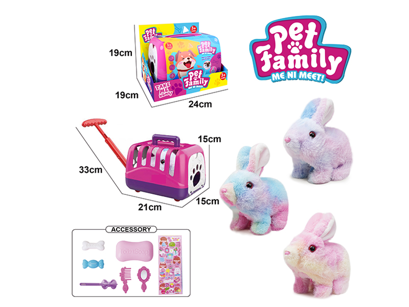 Electric Plush Rabbit+Portable Cage+Accessories