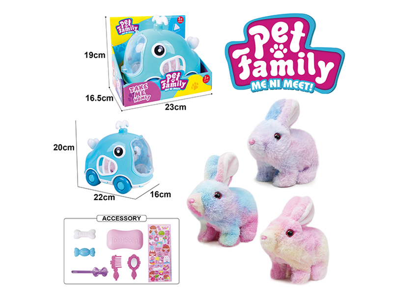 Electric Plush Rabbit+Whale Cage+ Accessories