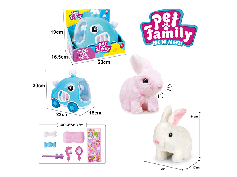 Electric Plush Rabbit+Whale Cage+ Accessories