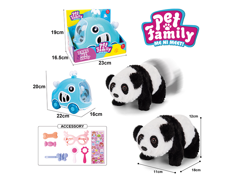 Electric Plush Panda+Whale Cage+ Accessories