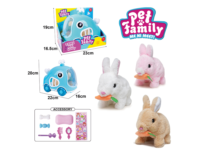 Electric Plush Rabbit子+Whale Cage+ Accessories