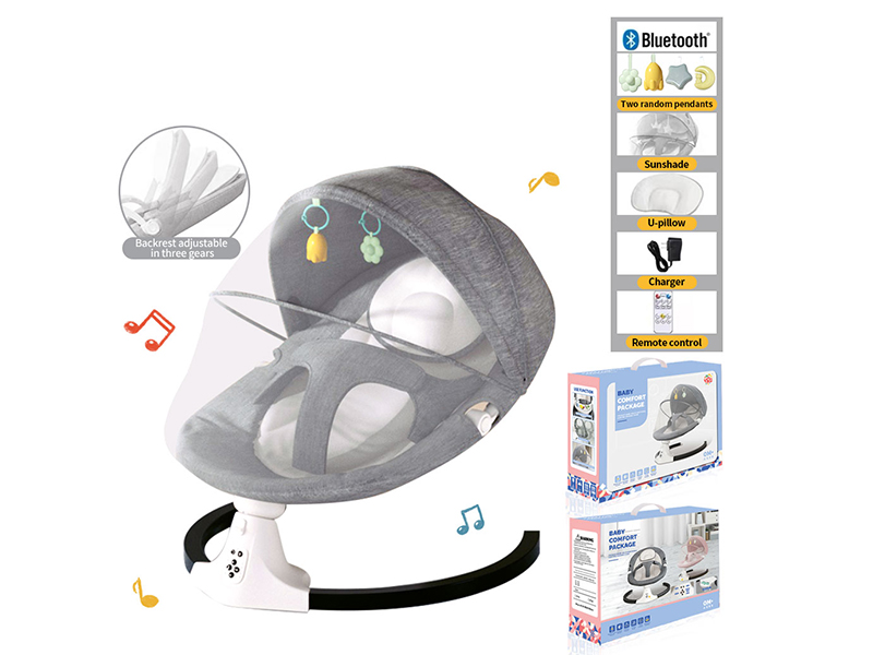 Adjustable Electric Baby Bouncer With Sunshade