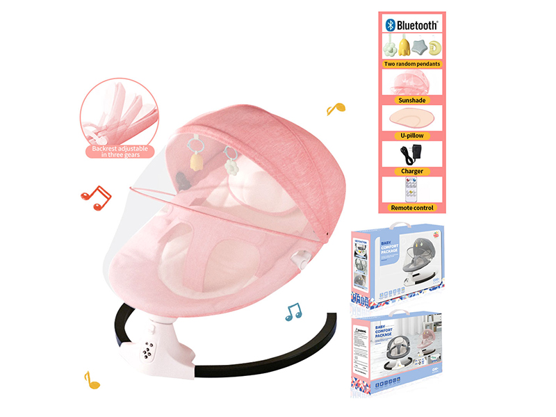 Adjustable Electric Baby Bouncer With Sunshade
