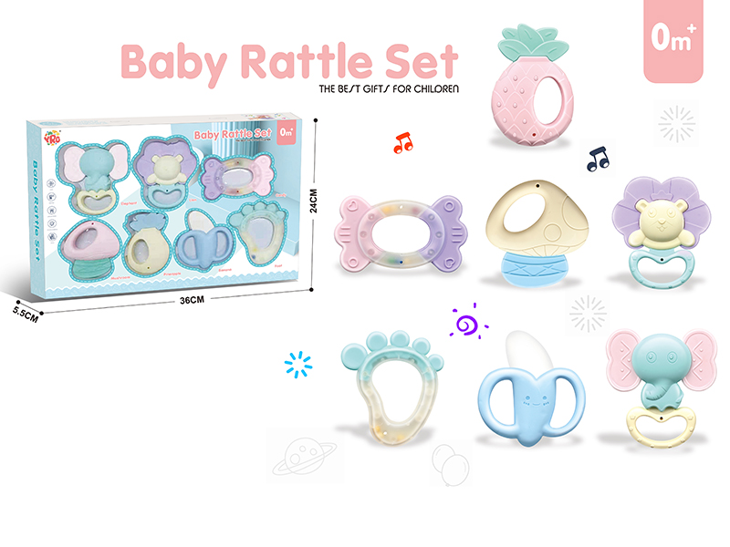 Baby Rattle Teether Set 7pcs