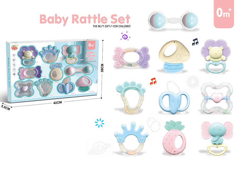 Baby Rattle Teether Set 10pcs