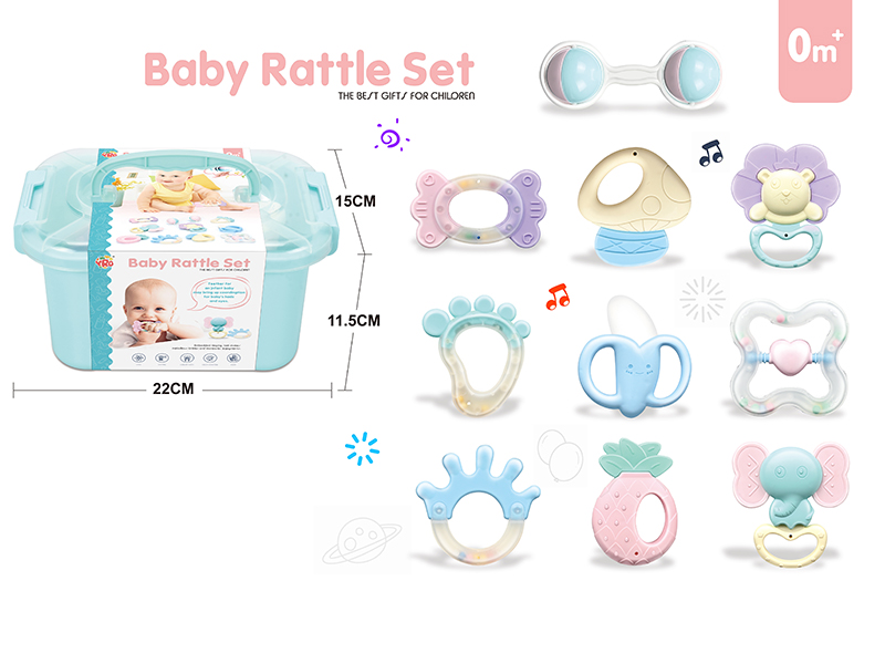 Baby Rattle Teether Set 10pcs