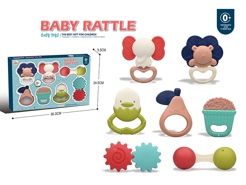 Baby Rattle Teether Set 7pcs