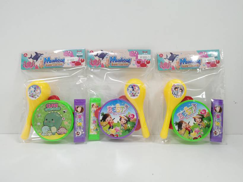 Kids Cartoon Timbre + Sand Hammer + Harmonica