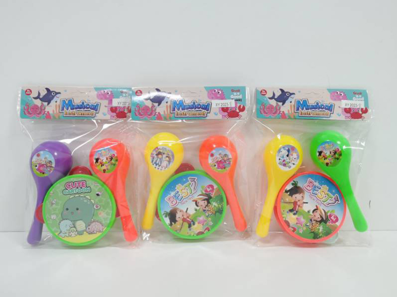 Kids Cartoon Timbre Sand Hammer Set 3pcs